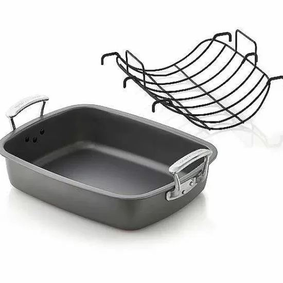 Food Network™ Cookware & Bakeware*Food Network 17-In. Nonstick Roaster With Rack