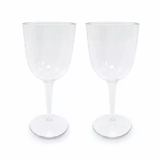 Food Network™ Drinkware & Glassware*Food Network 2-Pc. Clear Textured Acrylic Wine Glass Set