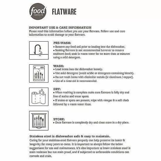 Food Network™ Flatware*Food Network 4-Pc. Flat Iron Dinner Fork Set