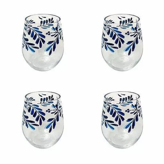 Food Network™ Drinkware & Glassware*Food Network 4-Pc. Mediterranean Acrylic Stemless Wine Glass Set