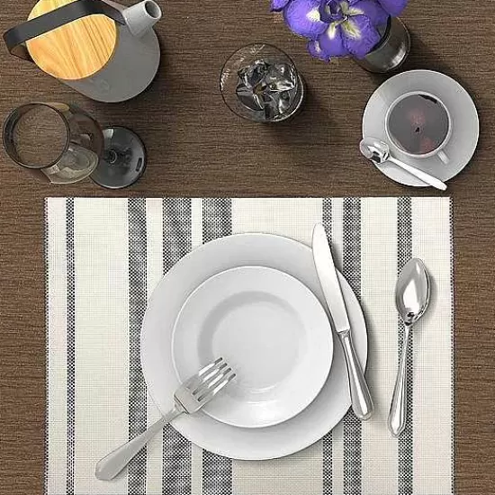 Food Network™ Table Linens*Food Network Farmstead Stripe Woven Placemat 4-Pk.