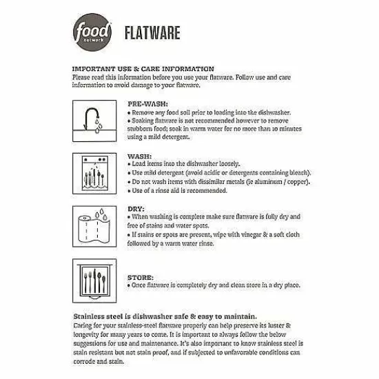 Food Network™ Flatware*Food Network Flat Iron 16-Pc. Flatware Set