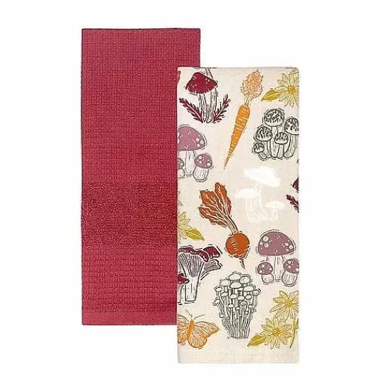 Food Network™ Kitchen Linens*Food Network Fungi Garden Kitchen Towel 2-Pk.