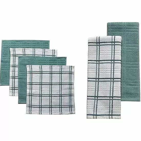 Food Network™ Kitchen Linens*Food Network Plaid Kitchen Towel & Dishcloth Multi-Pack