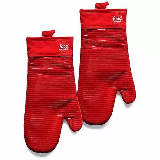 Food Network™ Kitchen Linens*Food Network Silicone Oven Mitt Set